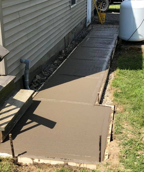 Concrete sidewalk installed in Norwich, NY